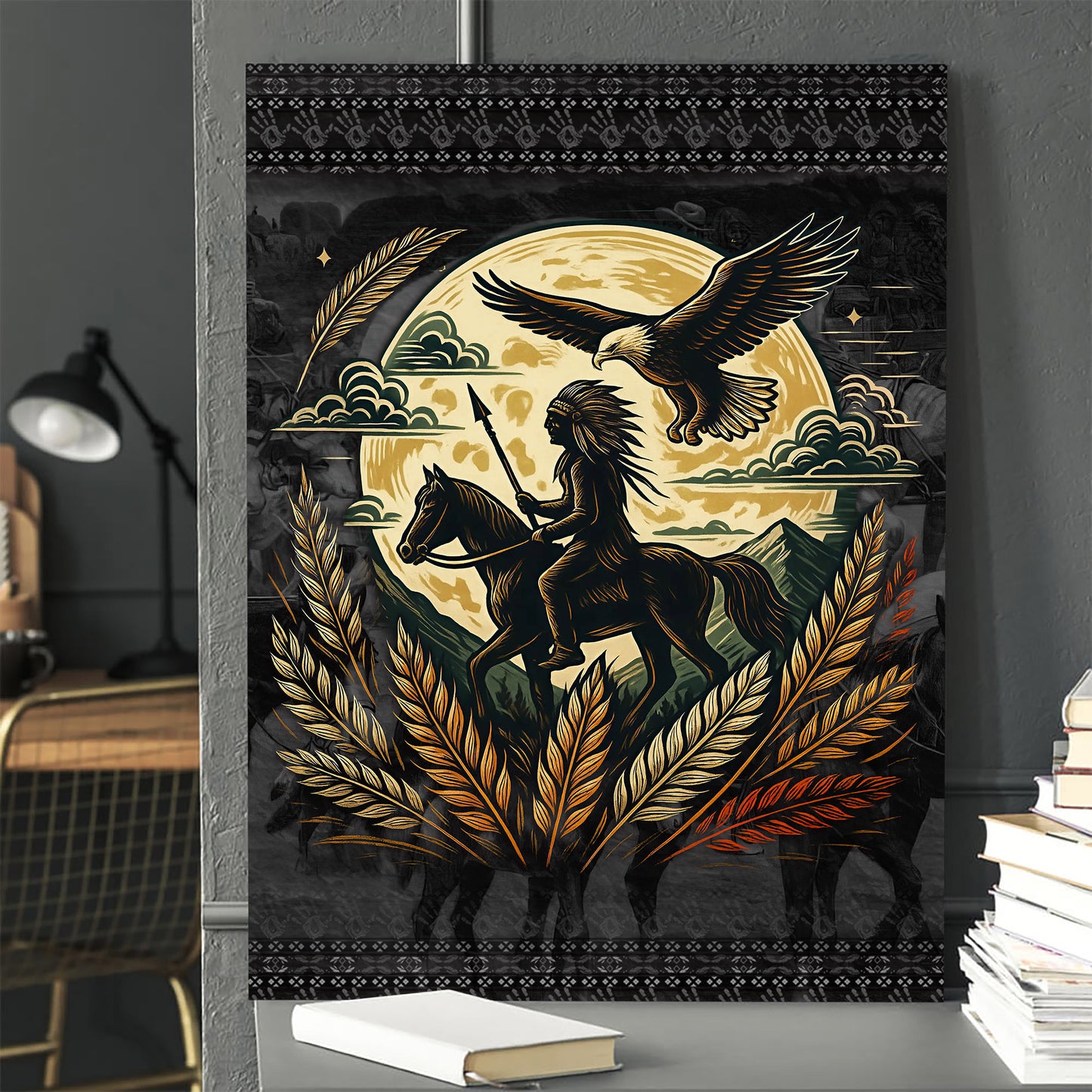 Trail Of Tears - Native American Chief Ride Horse Poster/Canvas