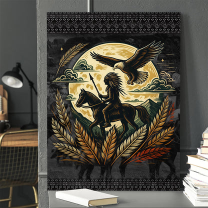 Trail Of Tears - Native American Chief Ride Horse Poster/Canvas