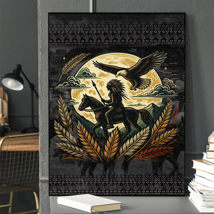 Trail Of Tears - Native American Chief Ride Horse Poster/Canvas