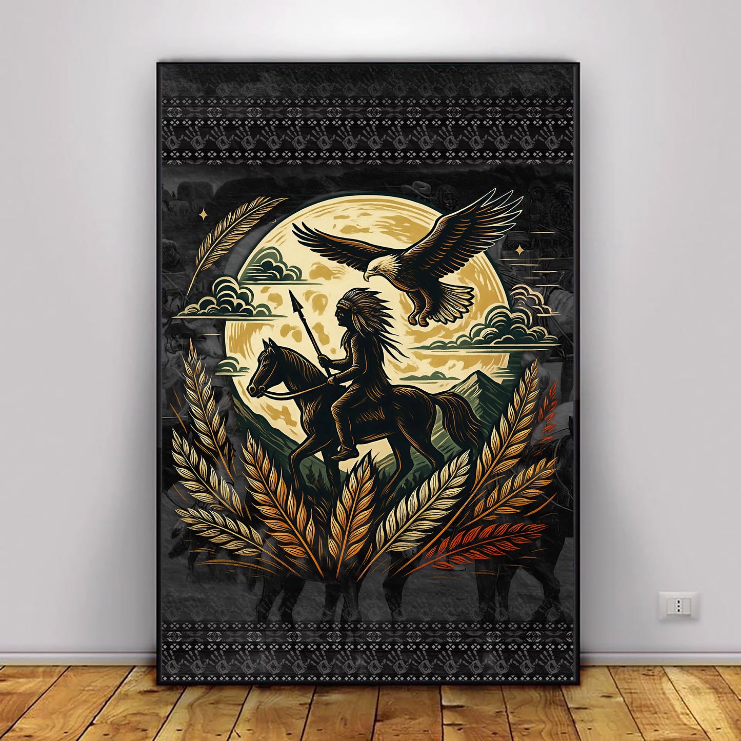 Trail Of Tears - Native American Chief Ride Horse Poster/Canvas