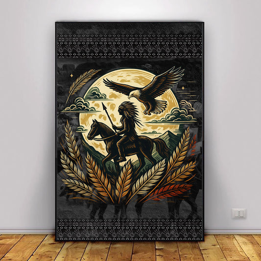 Trail Of Tears - Native American Chief Ride Horse Poster/Canvas
