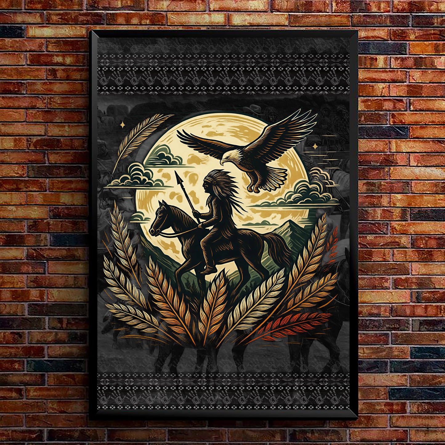 Trail Of Tears - Native American Chief Ride Horse Poster/Canvas