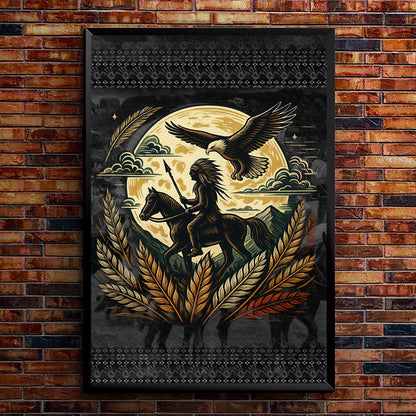 Trail Of Tears - Native American Chief Ride Horse Poster/Canvas