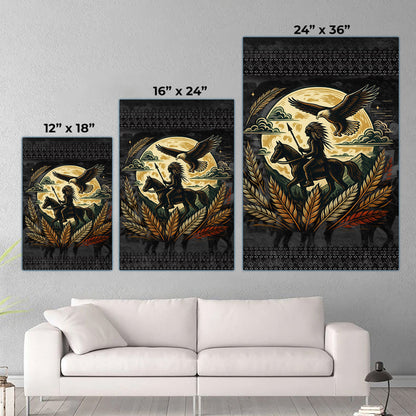Trail Of Tears - Native American Chief Ride Horse Poster/Canvas