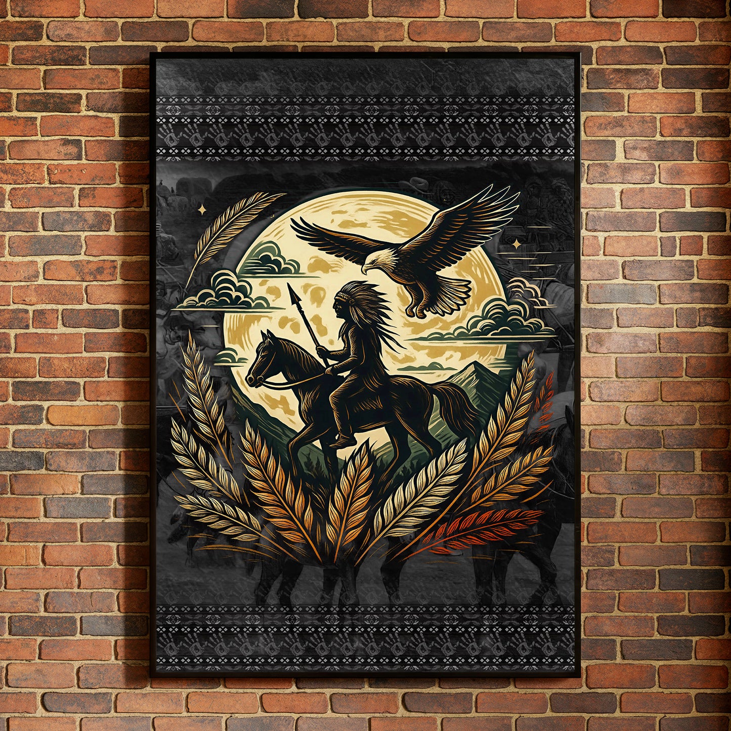 Trail Of Tears - Native American Chief Ride Horse Poster/Canvas