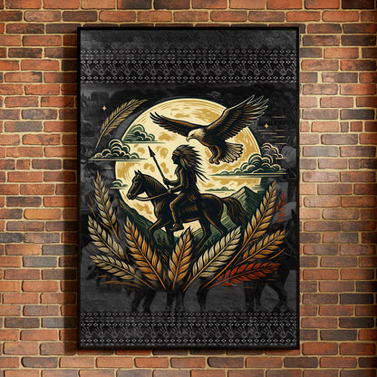 Trail Of Tears - Native American Chief Ride Horse Poster/Canvas