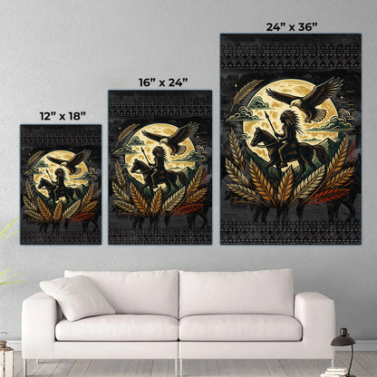 Trail Of Tears - Native American Chief Ride Horse Poster/Canvas