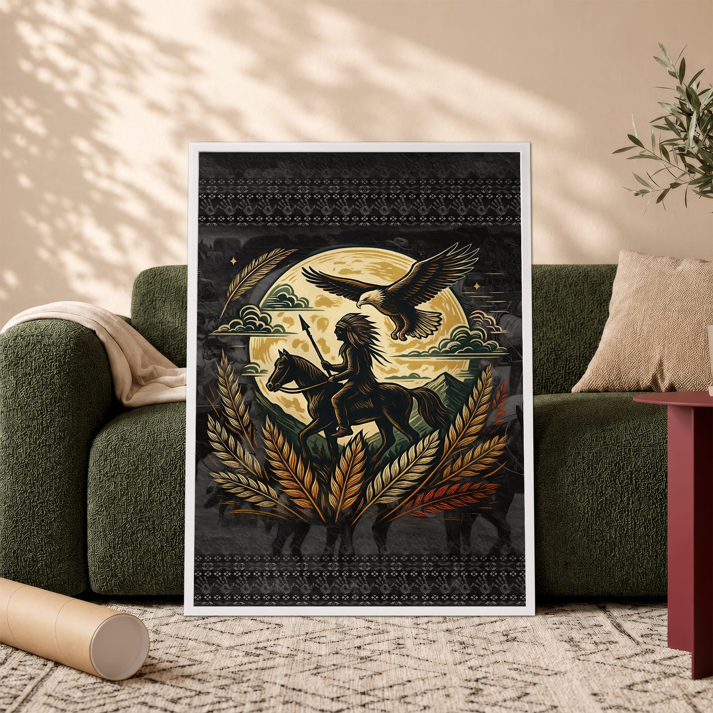 Trail Of Tears - Native American Chief Ride Horse Poster/Canvas