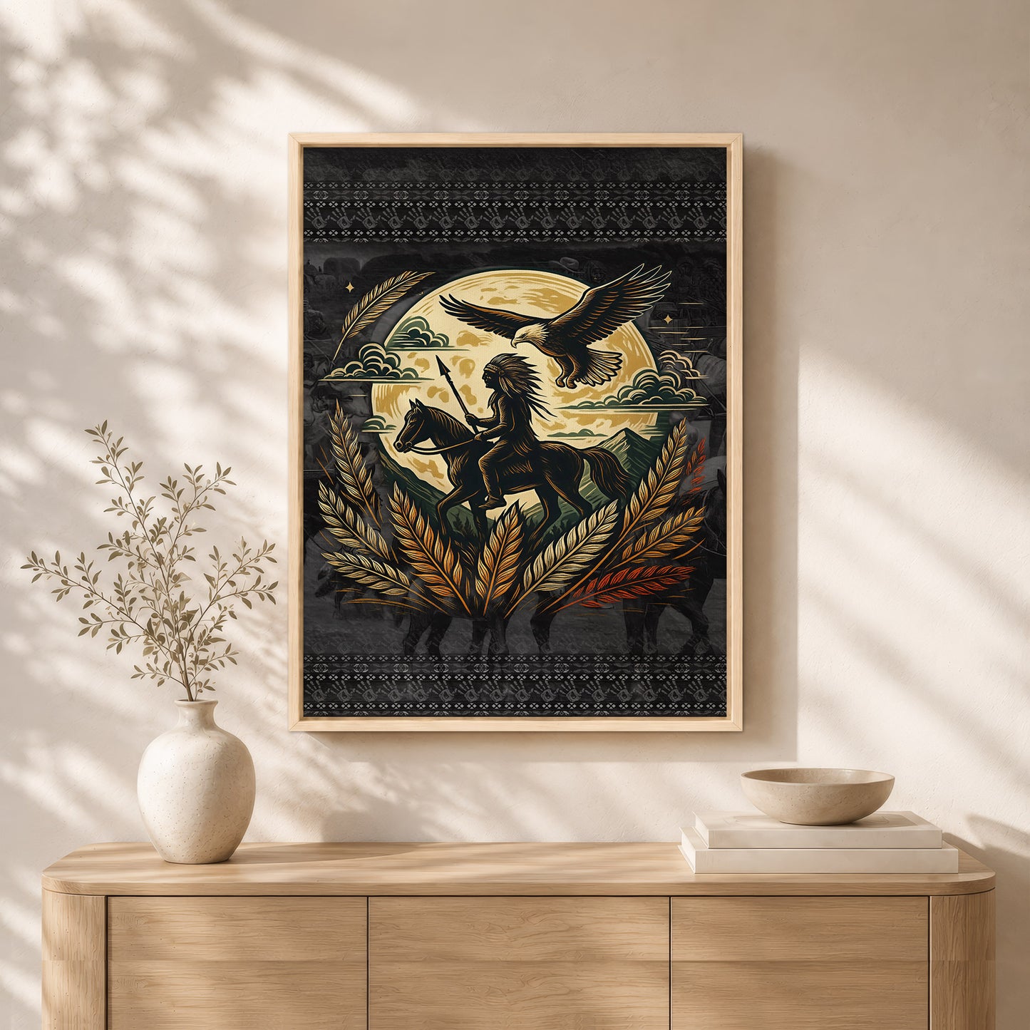 Trail Of Tears - Native American Chief Ride Horse Poster/Canvas