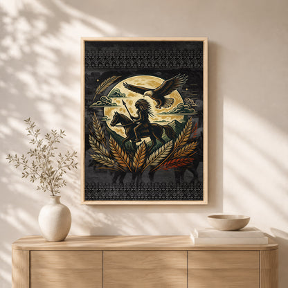 Trail Of Tears - Native American Chief Ride Horse Poster/Canvas