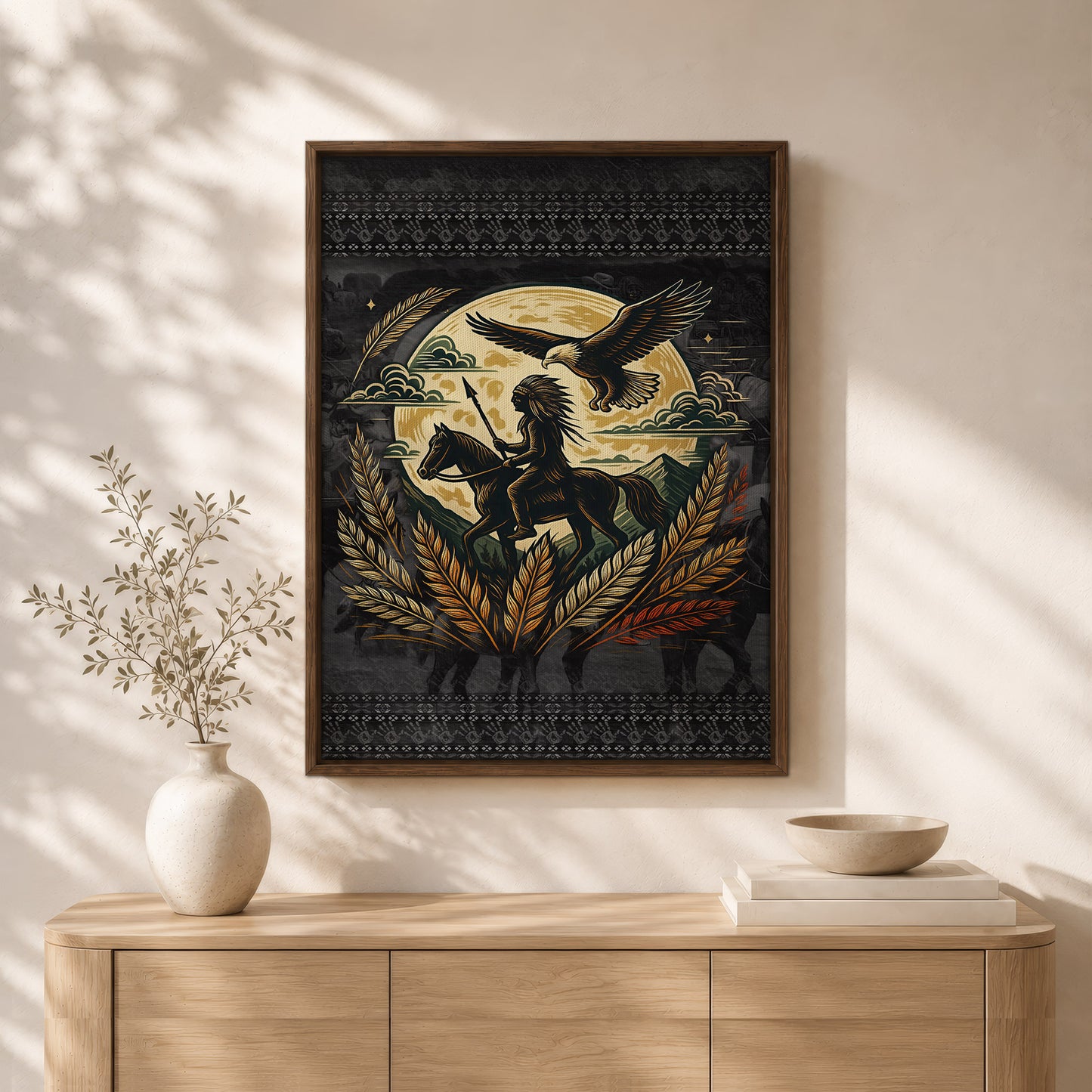 Trail Of Tears - Native American Chief Ride Horse Poster/Canvas