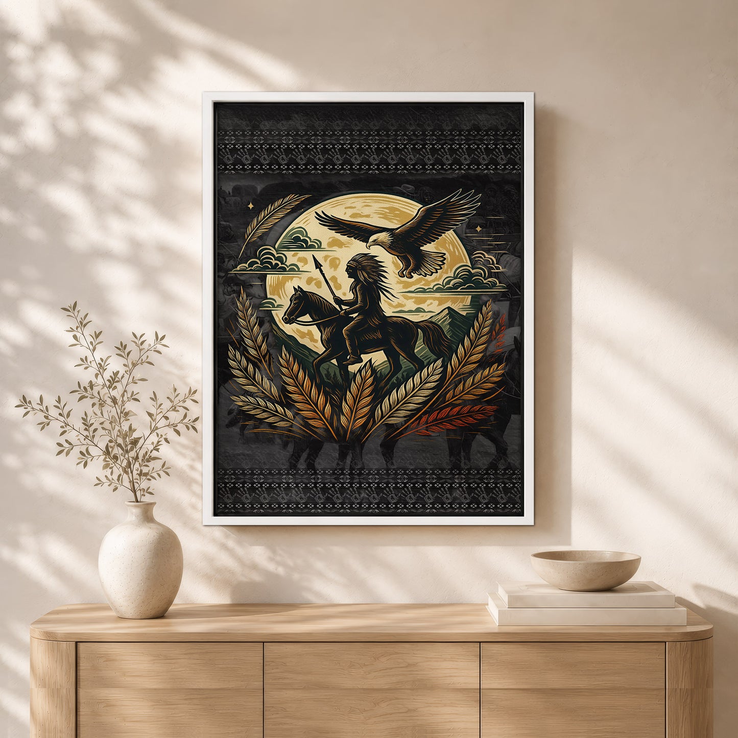 Trail Of Tears - Native American Chief Ride Horse Poster/Canvas