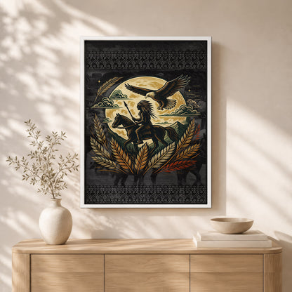Trail Of Tears - Native American Chief Ride Horse Poster/Canvas