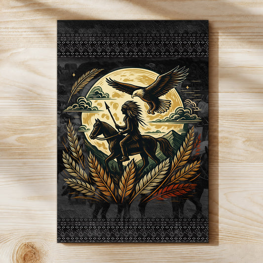 Trail Of Tears - Native American Chief Ride Horse Poster/Canvas