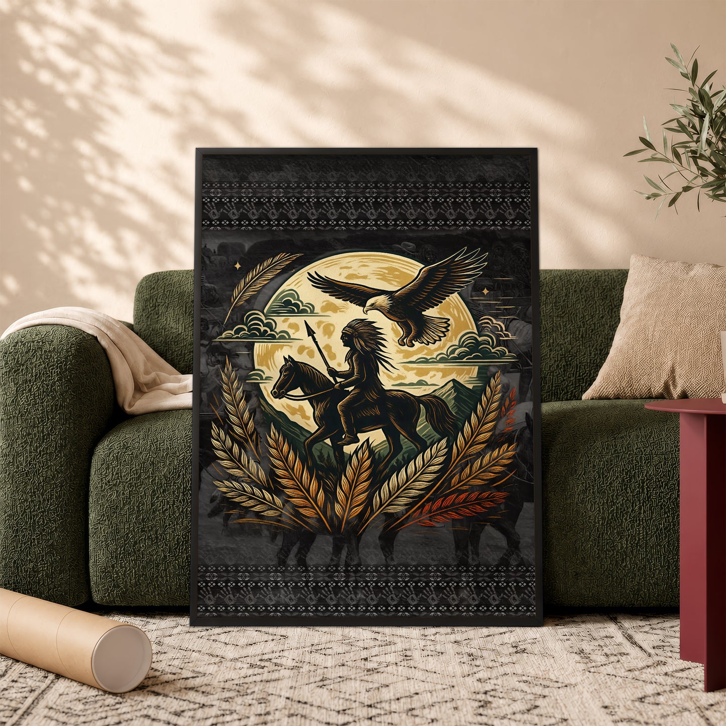 Trail Of Tears - Native American Chief Ride Horse Poster/Canvas