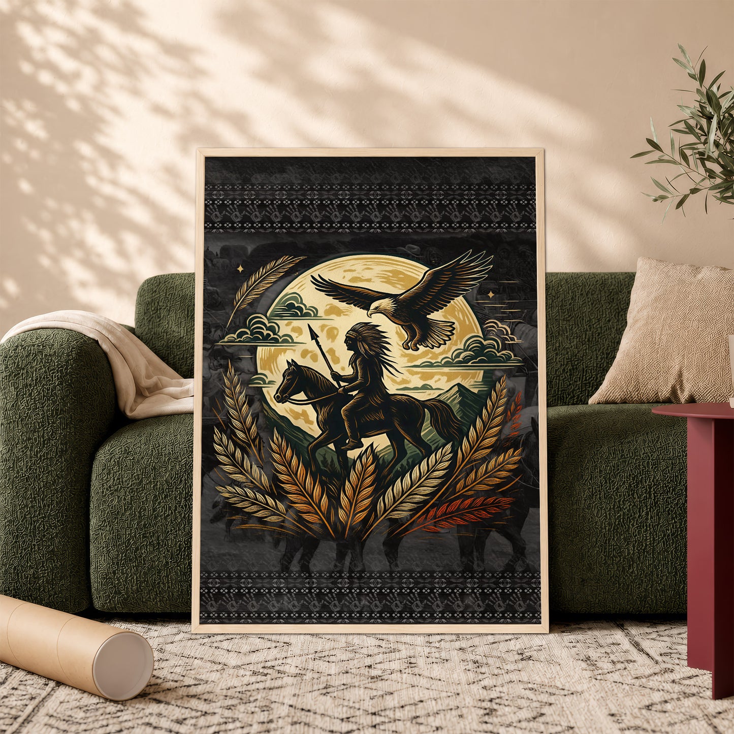 Trail Of Tears - Native American Chief Ride Horse Poster/Canvas