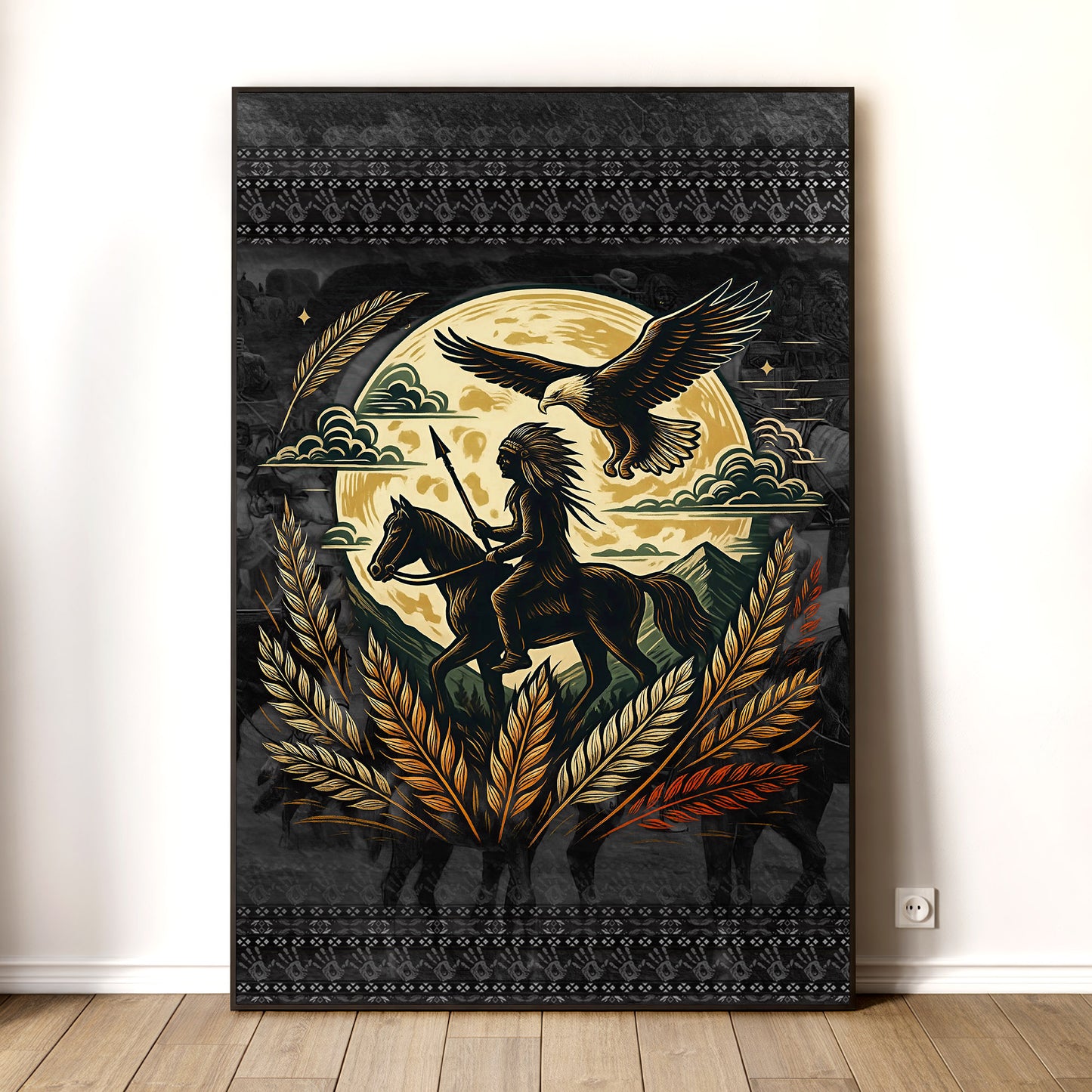 Trail Of Tears - Native American Chief Ride Horse Poster/Canvas