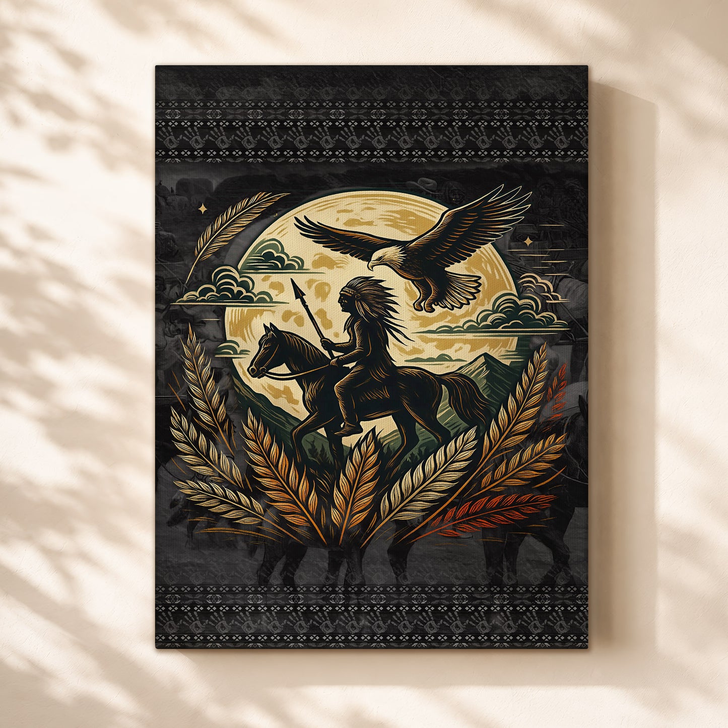 Trail Of Tears - Native American Chief Ride Horse Poster/Canvas