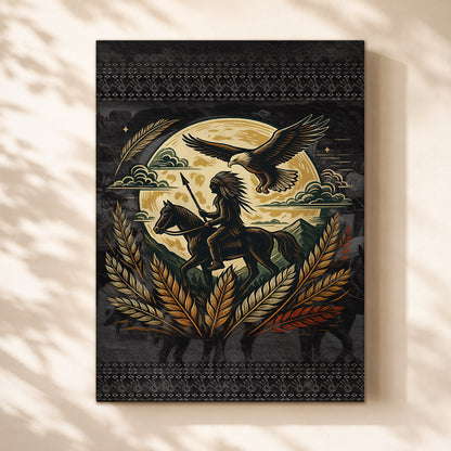 Trail Of Tears - Native American Chief Ride Horse Poster/Canvas