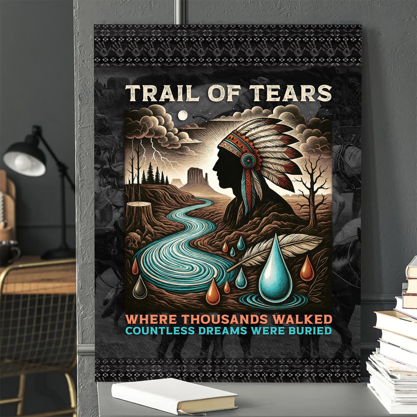 Trail Of Tears - Where Thousands Walked Countless Dreams Were Buried Poster/Canvas
