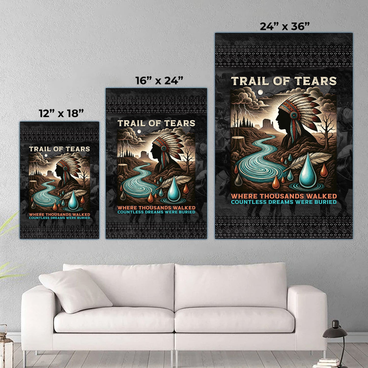 Trail Of Tears - Where Thousands Walked Countless Dreams Were Buried Poster/Canvas