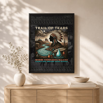 Trail Of Tears - Where Thousands Walked Countless Dreams Were Buried Poster/Canvas