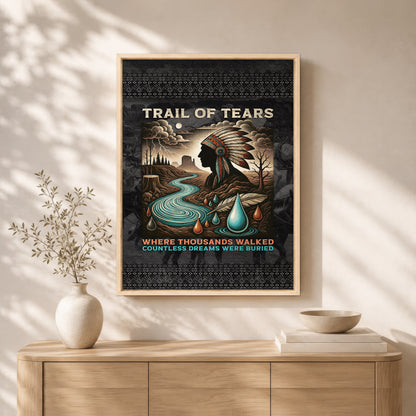 Trail Of Tears - Where Thousands Walked Countless Dreams Were Buried Poster/Canvas