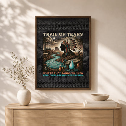 Trail Of Tears - Where Thousands Walked Countless Dreams Were Buried Poster/Canvas