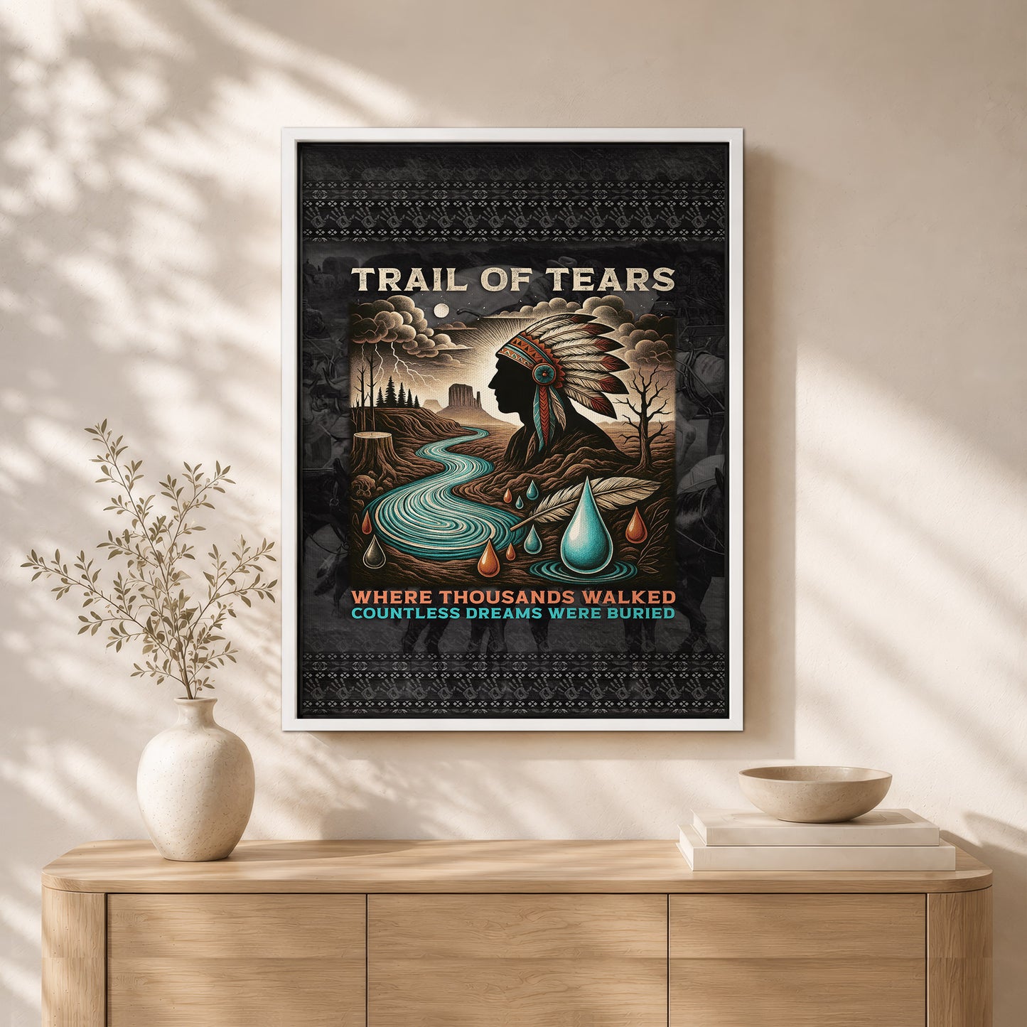 Trail Of Tears - Where Thousands Walked Countless Dreams Were Buried Poster/Canvas