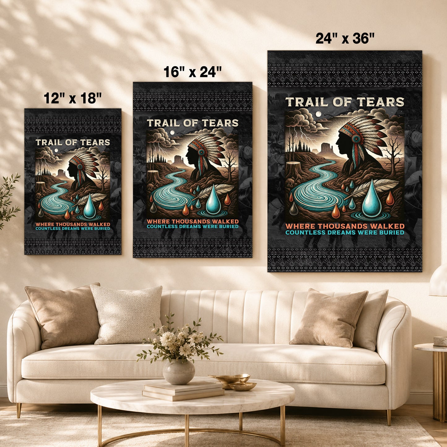 Trail Of Tears - Where Thousands Walked Countless Dreams Were Buried Poster/Canvas