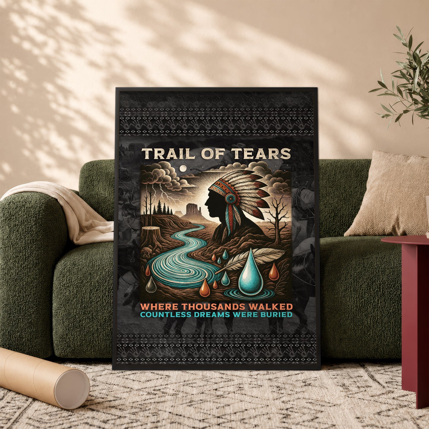 Trail Of Tears - Where Thousands Walked Countless Dreams Were Buried Poster/Canvas