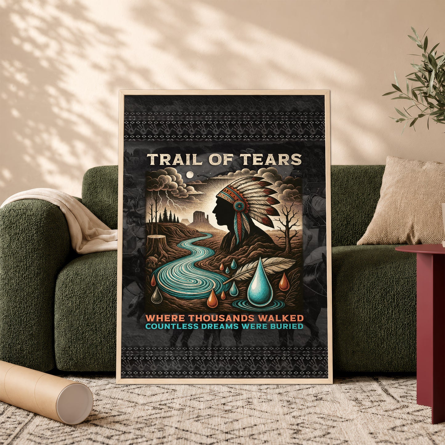 Trail Of Tears - Where Thousands Walked Countless Dreams Were Buried Poster/Canvas