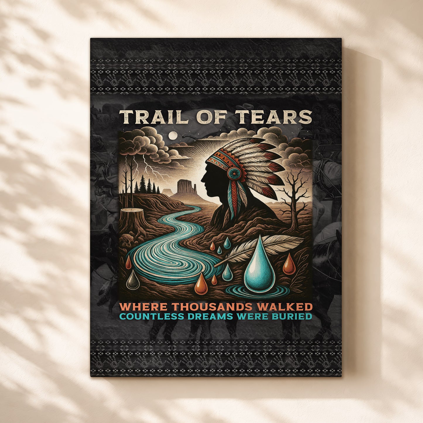 Trail Of Tears - Where Thousands Walked Countless Dreams Were Buried Poster/Canvas