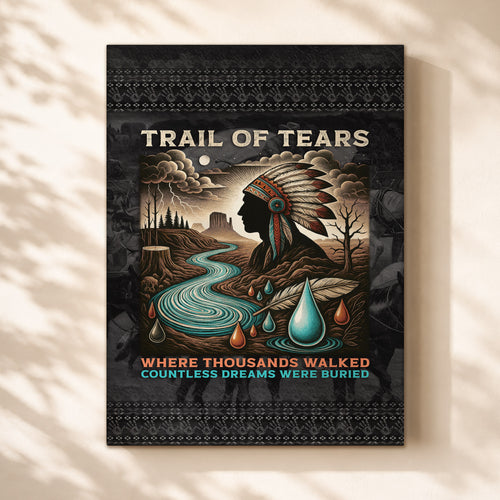 Trail Of Tears - Where Thousands Walked Countless Dreams Were Buried Poster/Canvas