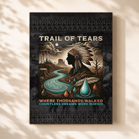 Trail Of Tears - Where Thousands Walked Countless Dreams Were Buried Poster/Canvas