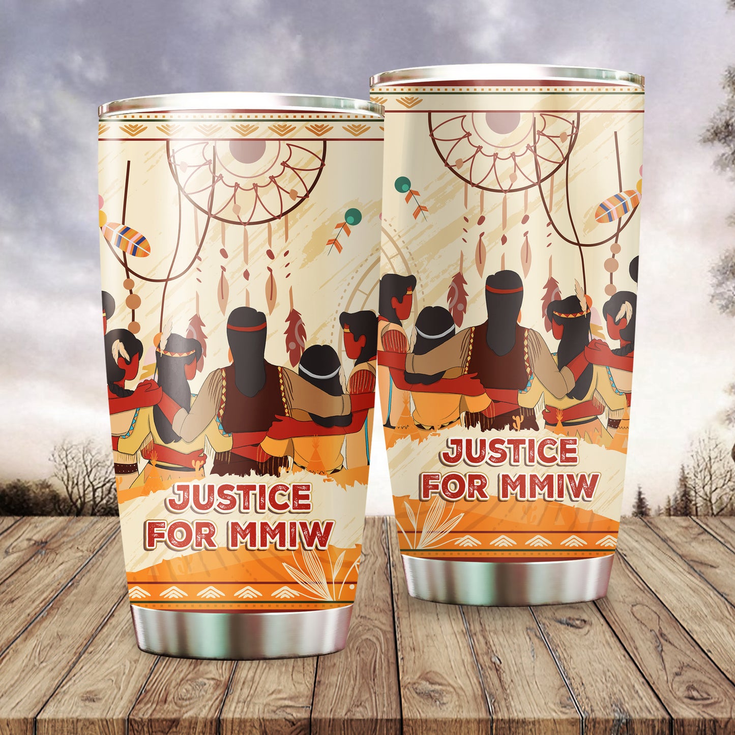 Justice For MMIW -  Native American Stainless Steel Tumbler 001