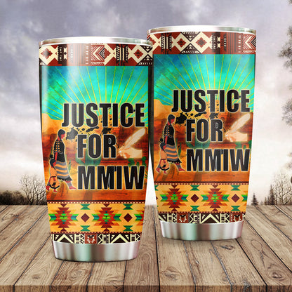 Justice For MMIW -  Native American Stainless Steel Tumbler 014