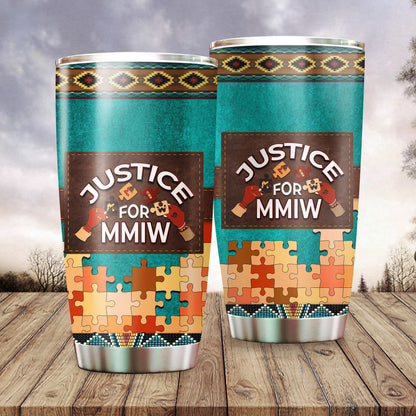 Justice For MMIW -  Native American Stainless Steel Tumbler 012