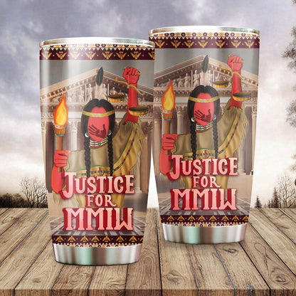 Justice For MMIW -  Native American Stainless Steel Tumbler 020