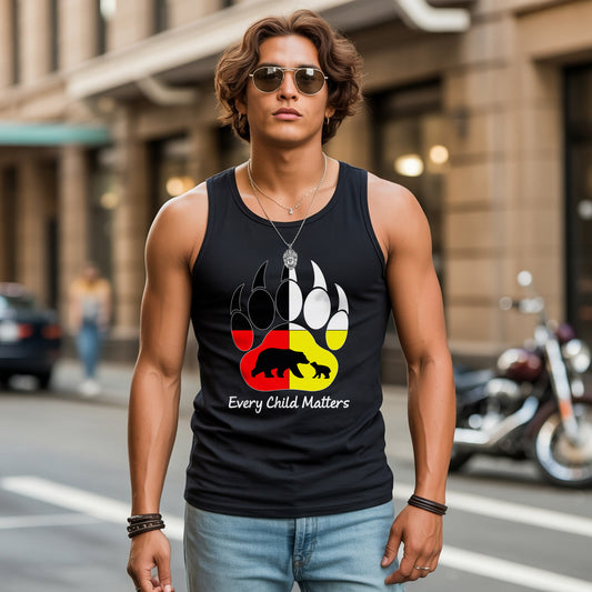 Every Child Matters Bear Paw Indigenous Pride Unisex Tank Top