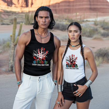 Every Child Matters Indigenous Roots Red Hand Design For Orange Shirt Day Unisex Tank Top