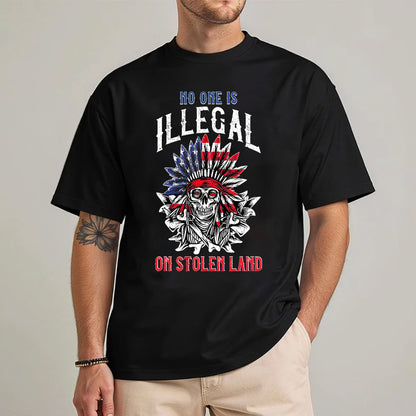 No One Is Illegal on Stolen Land - Native Resistance Graphic Unisex T-Shirt/T-Shirt V-Neck/Hoodie/Sweatshirt