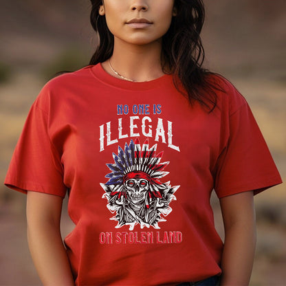 No One Is Illegal on Stolen Land - Native Resistance Graphic Unisex T-Shirt/T-Shirt V-Neck/Hoodie/Sweatshirt