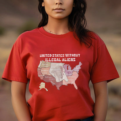 Native Tribes Map of America - Without Illegal Aliens Unisex T-Shirt/T-Shirt V-Neck/Hoodie/Sweatshirt
