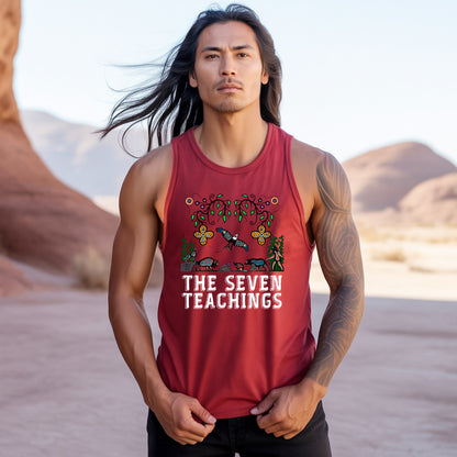 The Seven Teachings - Indigenous Animal Symbols Unisex Tank Top