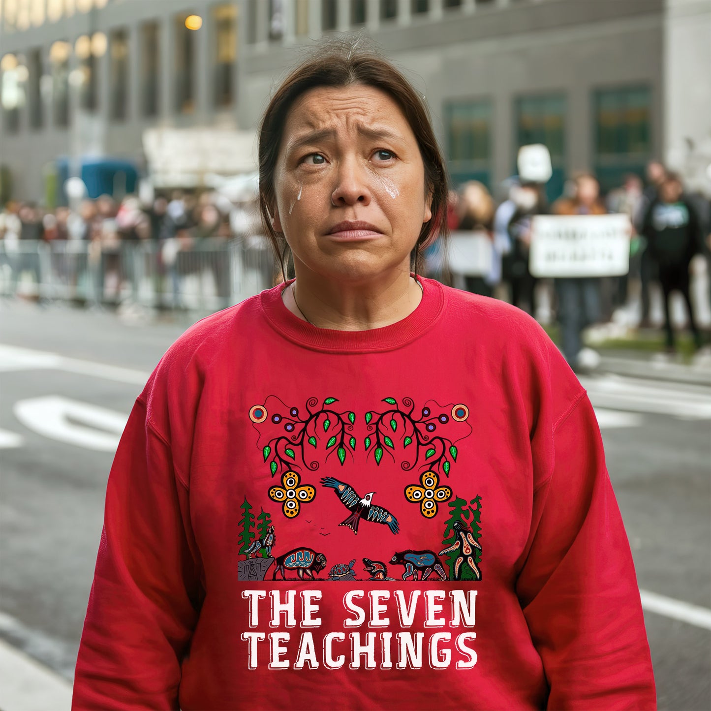The Seven Teachings - Indigenous Animal Symbols Unisex T-Shirt/T-Shirt V-Neck/Hoodie/Sweatshirt
