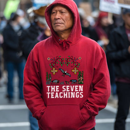 The Seven Teachings - Indigenous Animal Symbols Unisex T-Shirt/T-Shirt V-Neck/Hoodie/Sweatshirt
