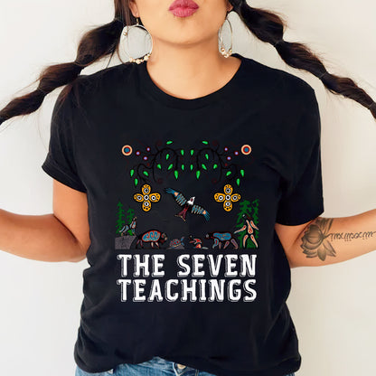 The Seven Teachings - Indigenous Animal Symbols Unisex T-Shirt/T-Shirt V-Neck/Hoodie/Sweatshirt