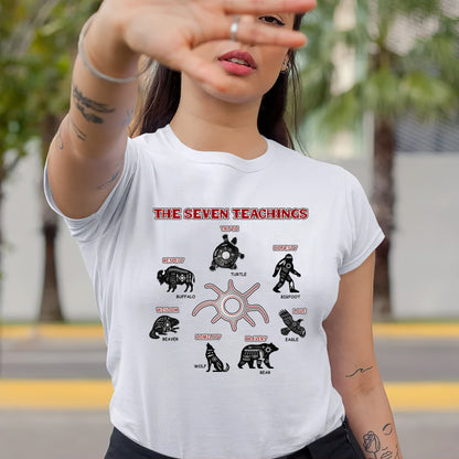 The Seven Teachings - Indigenous Animals Graphic Unisex T-Shirt/T-Shirt V-Neck/Hoodie/Sweatshirt