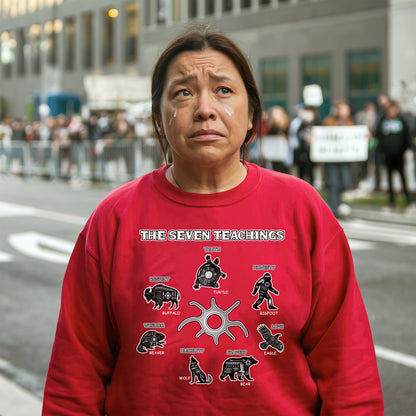The Seven Teachings - Indigenous Animals Graphic Unisex T-Shirt/T-Shirt V-Neck/Hoodie/Sweatshirt